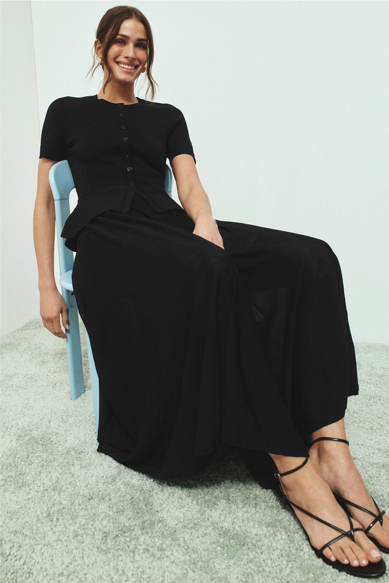 Judith Peplum Maxi Dress by Sandro - Photo 0