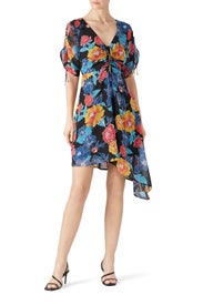 Floral Asymmetrical Hem Dress by Slate & Willow