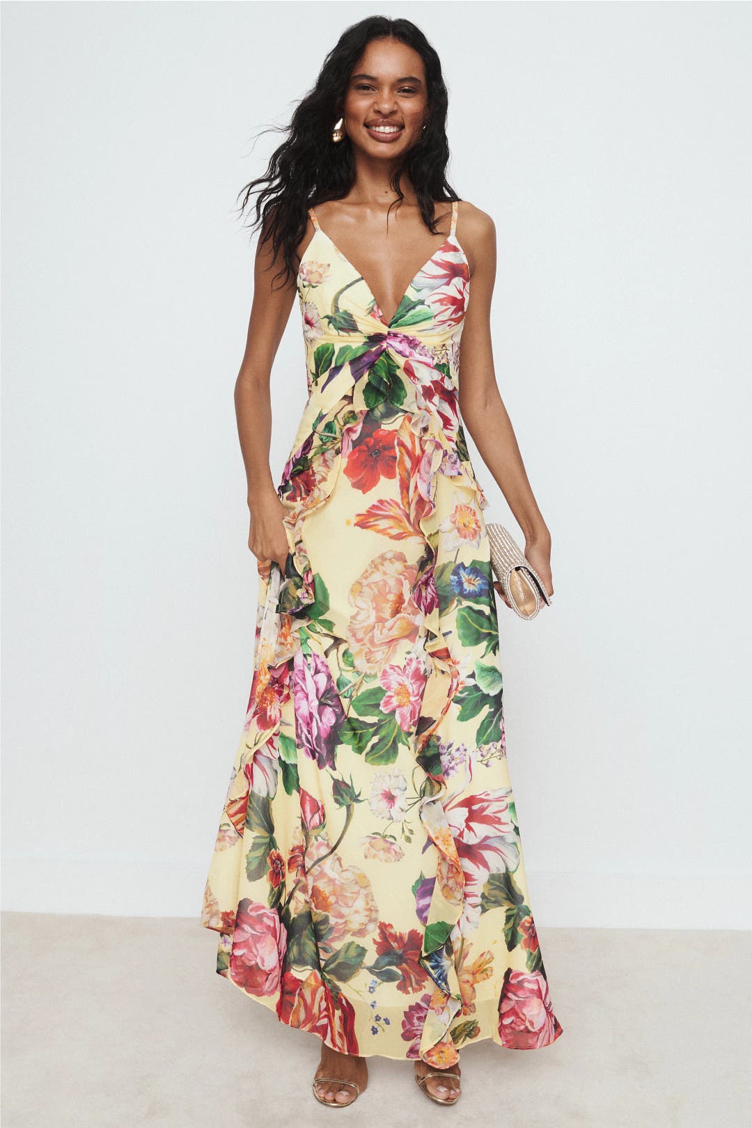 long dress colorful Hand Painted Dress, Ball Gown, Prom Dress, Long Formal Dress, Colorful Dress,  Floral Maxi Dress, Sleeveless Dress, Formal Dress Evening Gown