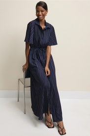 Striped Button Down Maxi Dress by Hutch