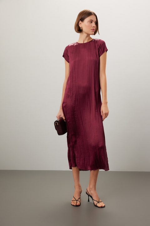 Mila Plissé High-Waist Slip Dress main image 0