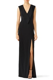 Tuxedo Wrap Gown by Slate & Willow