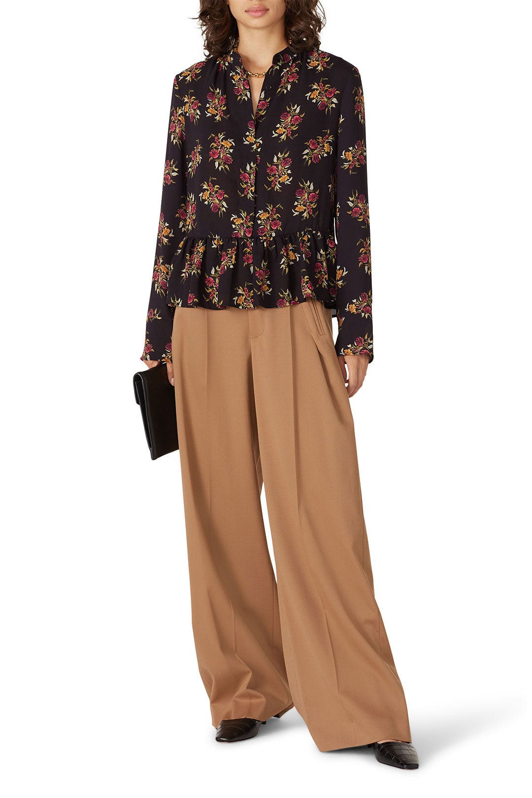 Floral Button Front Top by Thakoon x RTR 0