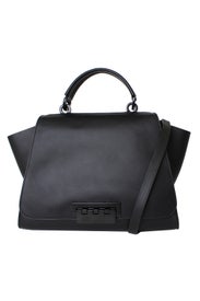 Black Eartha Unlined Soft Top Handle Bag by ZAC Zac Posen Handbags