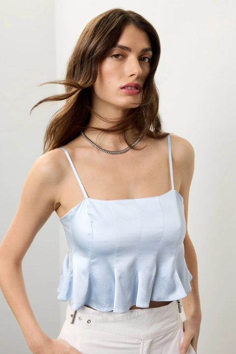 Vintage Espresso Silk Charmeuse Top