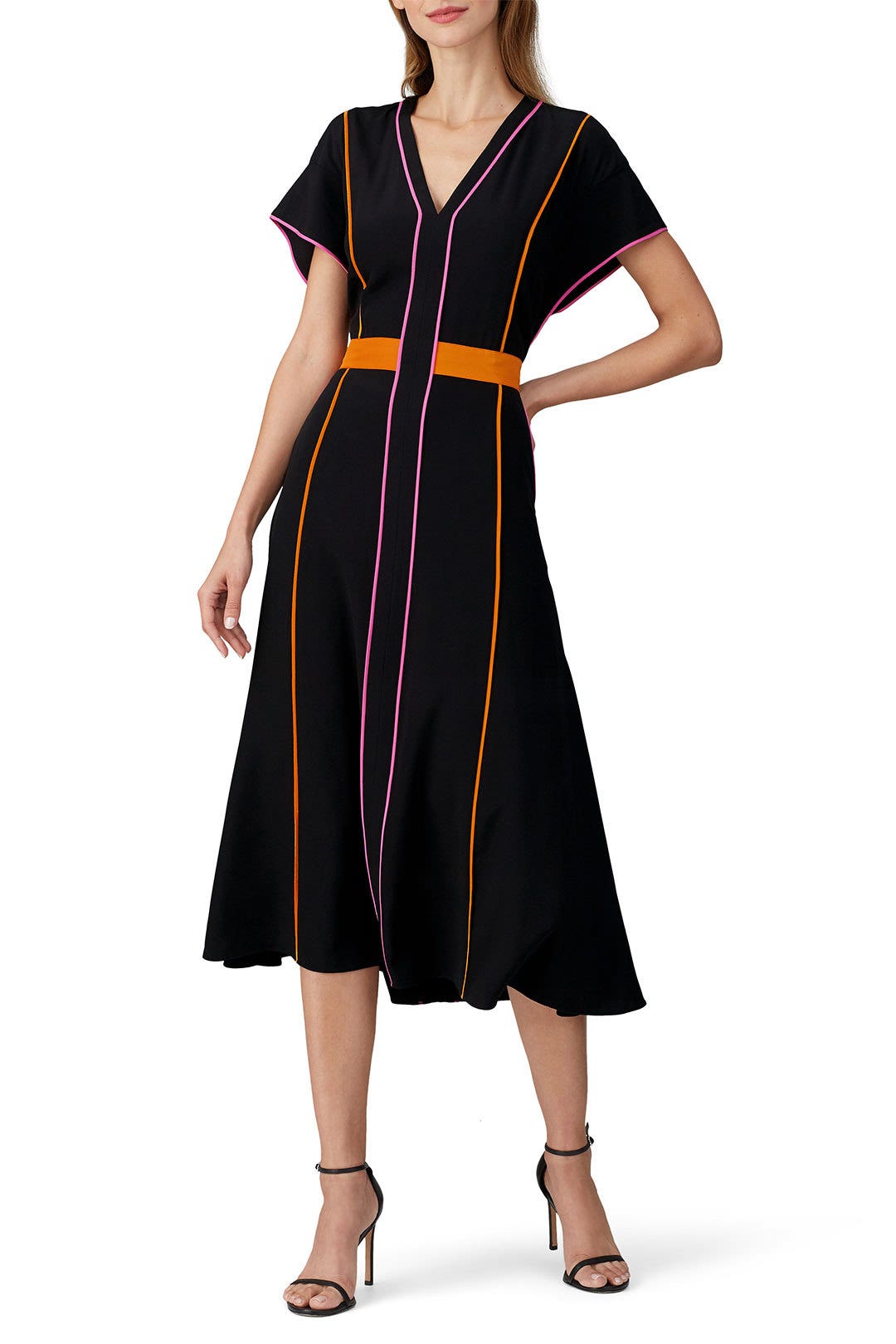 Neon Piping Davina Dress by Diane von Furstenberg 0