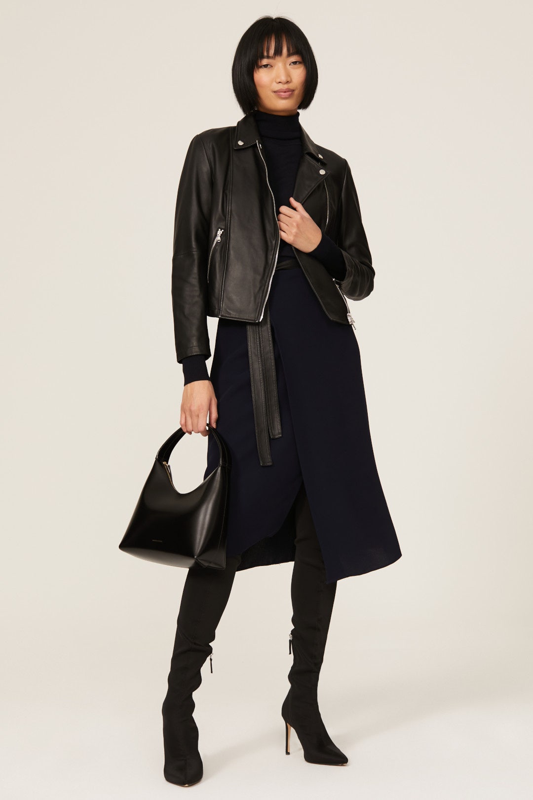 Leather Moto Jacket by Emporio Armani 0