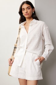 White Eyelet Shorts by Jason Wu x RTR