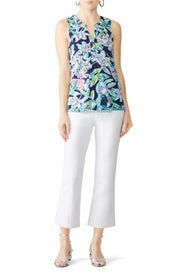 Bright Navy Essie Top by Lilly Pulitzer