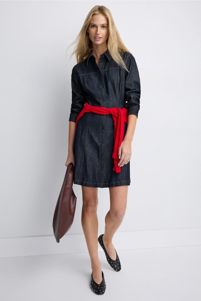 Seamed Denim Mini Dress by Madewell - Photo 0