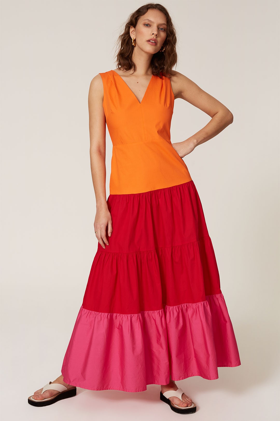 fitted lace wedding dress By Nicola Vivian Crepe Maxi Dress in Lemon – Coco & Lola main image 1