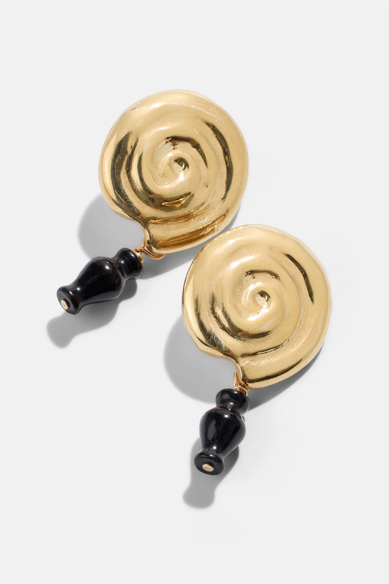 Spiral Shell Vessel Earrings by Odette New York - Photo 0