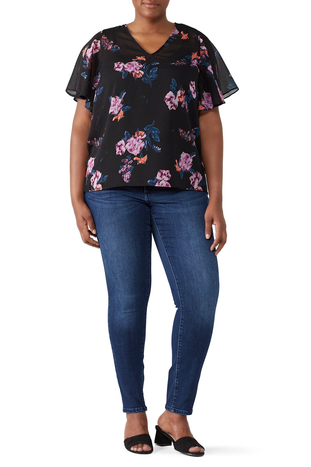 Floral Flutter Sleeve Top by Rachel Rachel Roy 0