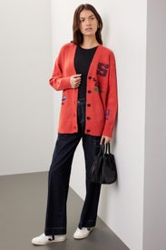 Varsity Embroidered Cardigan by Scotch & Soda