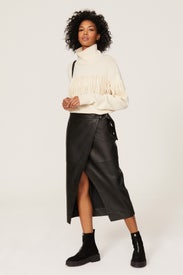 Asymmetric Leather Skirt by Ted Baker
