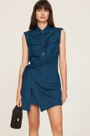 Blue Apron Wrap Dress by Derek Lam 10 Crosby x RTR