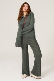 Cable Knit Wide Leg Pants by 525 America
