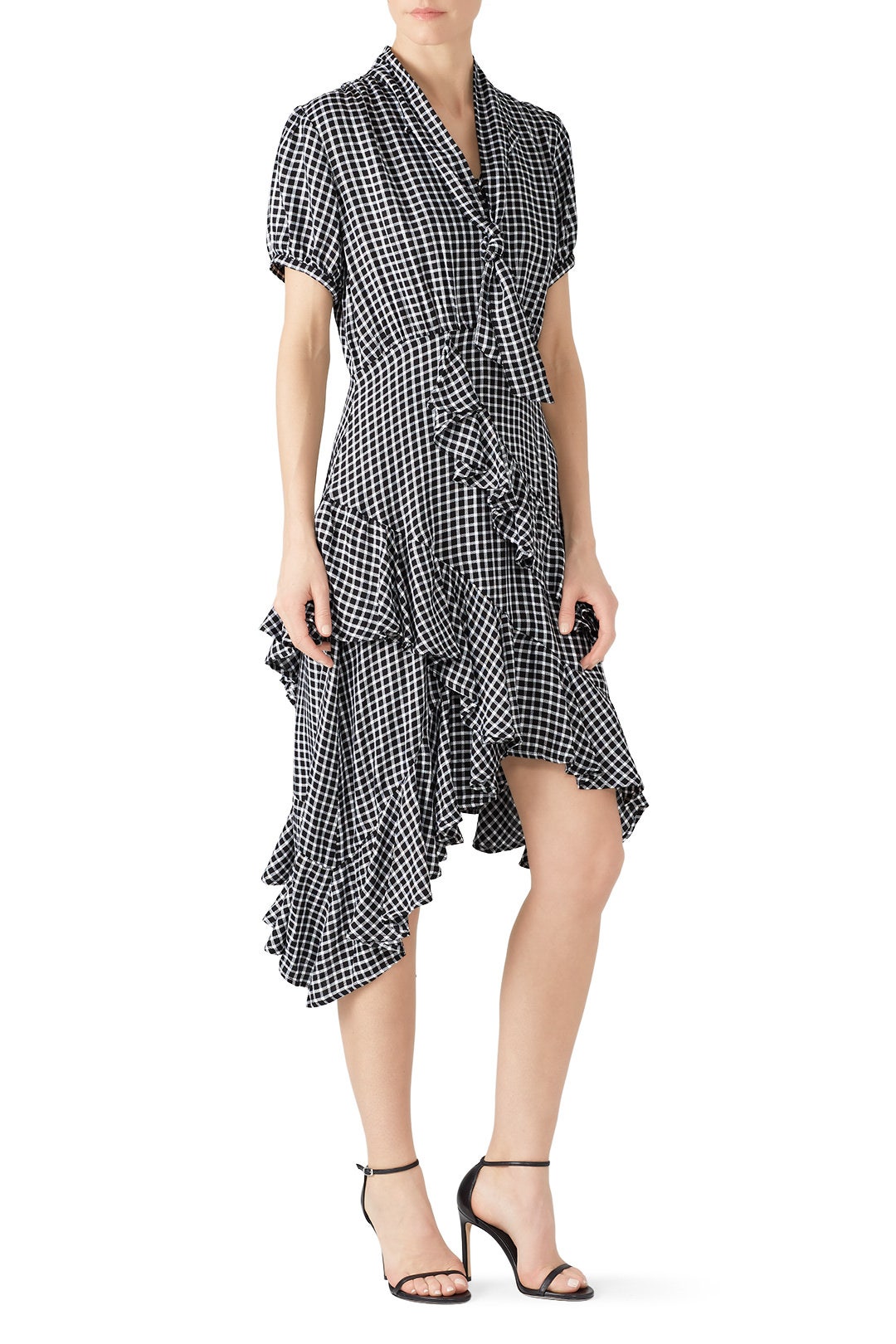 Gingham Tie Neck Dress by Great Jones 0