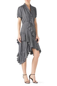 Gingham Tie Neck Dress by Great Jones