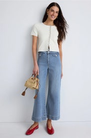 Ellia Wide Leg Ankle Jeans by Joe's Jeans