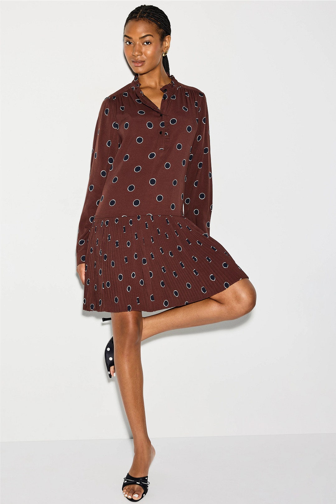 Pleated Flounce Shirt Dress by kate spade new york 0