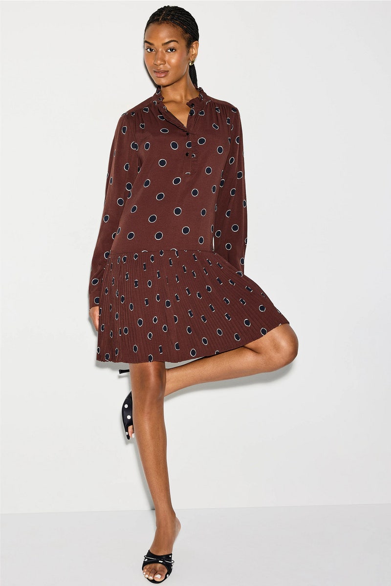 Pleated Flounce Shirt Dress by kate spade new york - Photo 0