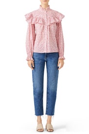 Pink Floral Erica Top by LoveShackFancy