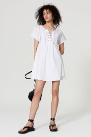 White Lace Up Dress by Marissa Webb x RTR