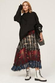 Distressed Maxi Skirt by R13