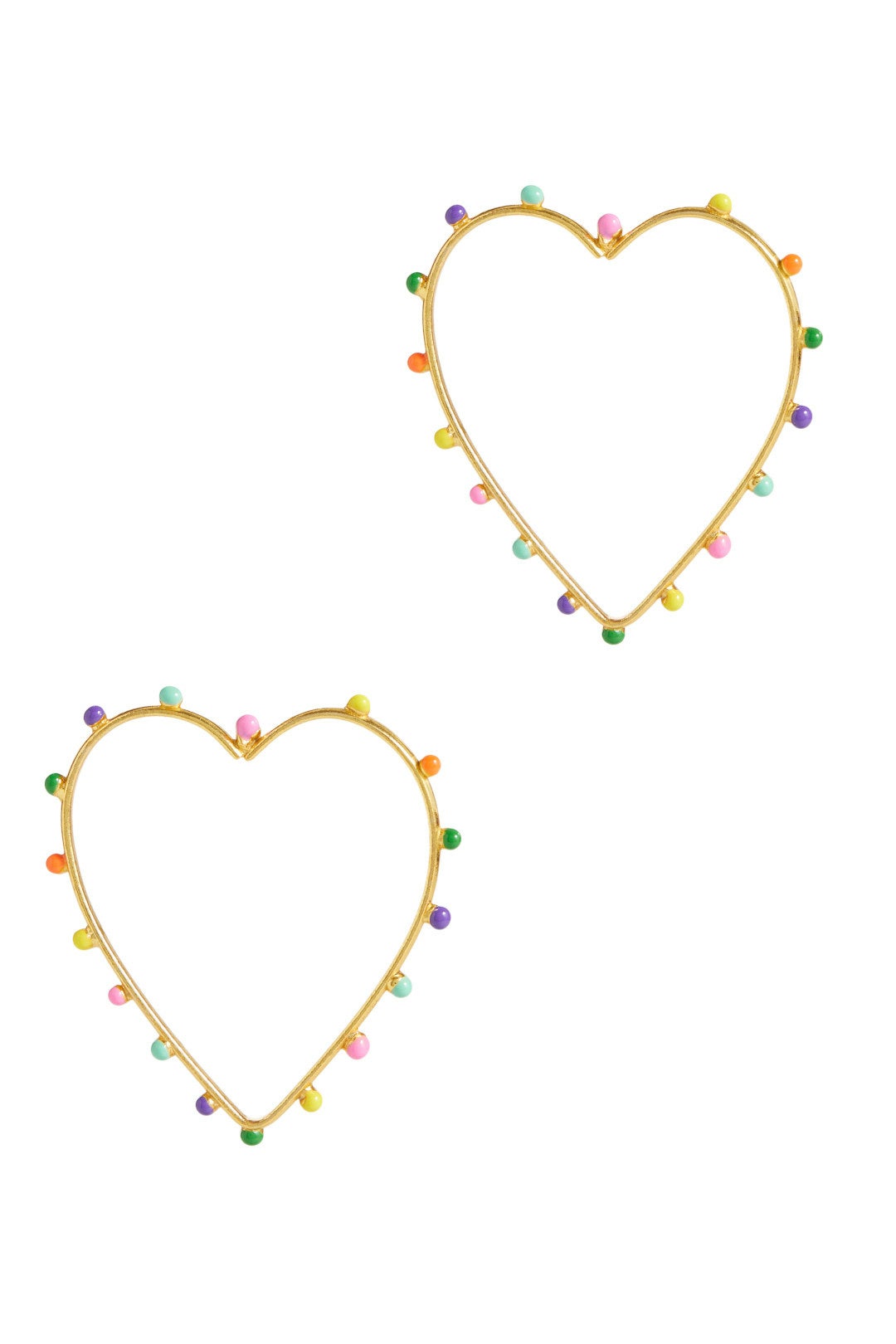 Dot Heart Hoop Earrings by Sylvia Toledano 1