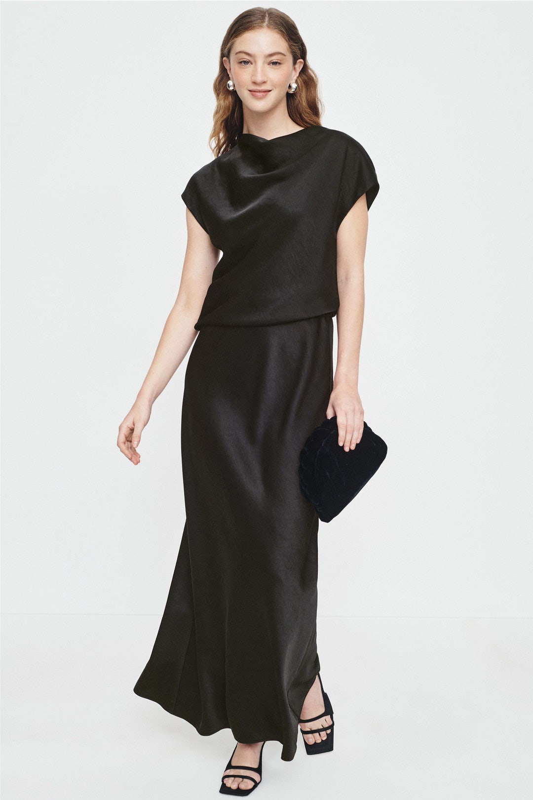 Draped Cowl Neck Dress by VINCE. 0