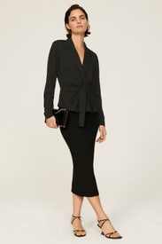 Refined Knit Wrap Top by Club Monaco