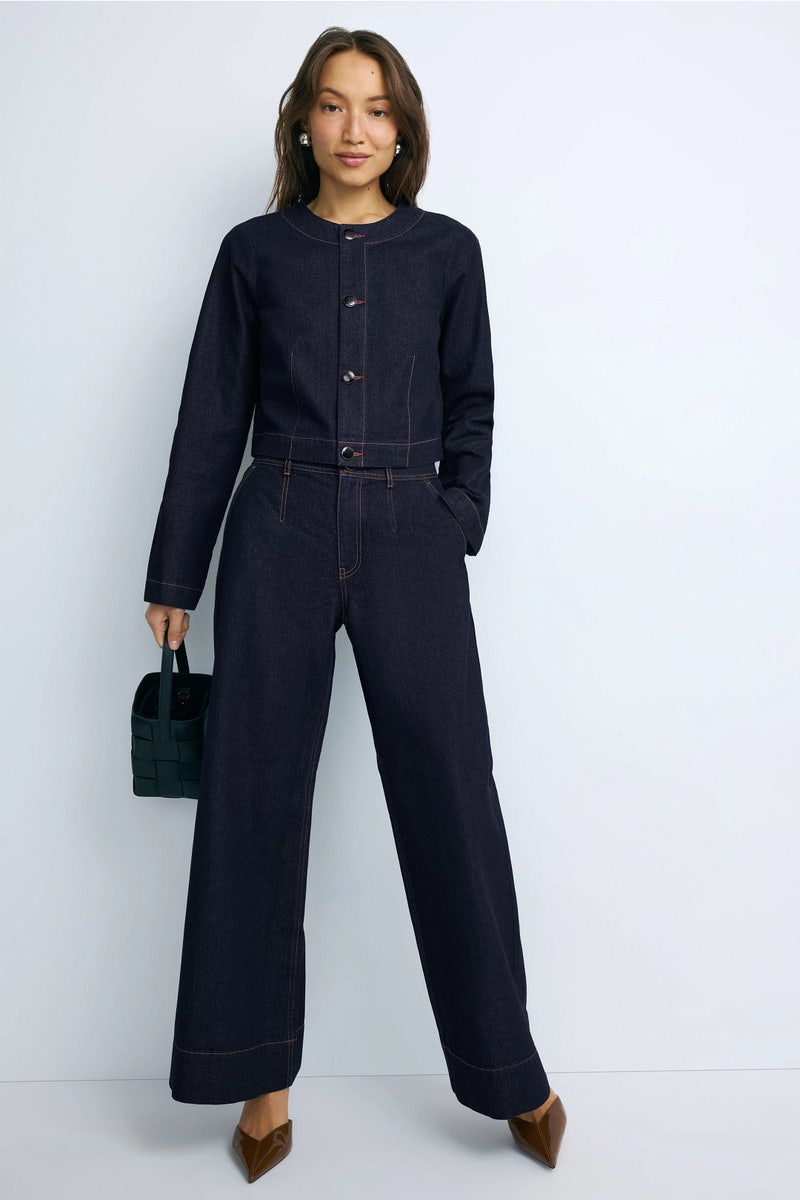 Double Button Wide Leg Jeans by Derek Lam 10 Crosby x RTR - Photo 0