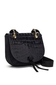Black Croc Zoe Saddle Bag by Elizabeth and James Accessories