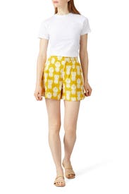 Pineapple Printed Shorts by La DoubleJ