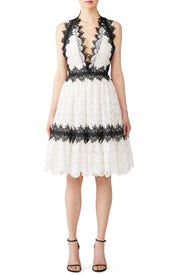 White Lace Cocktail Dress by NAEEM KHAN