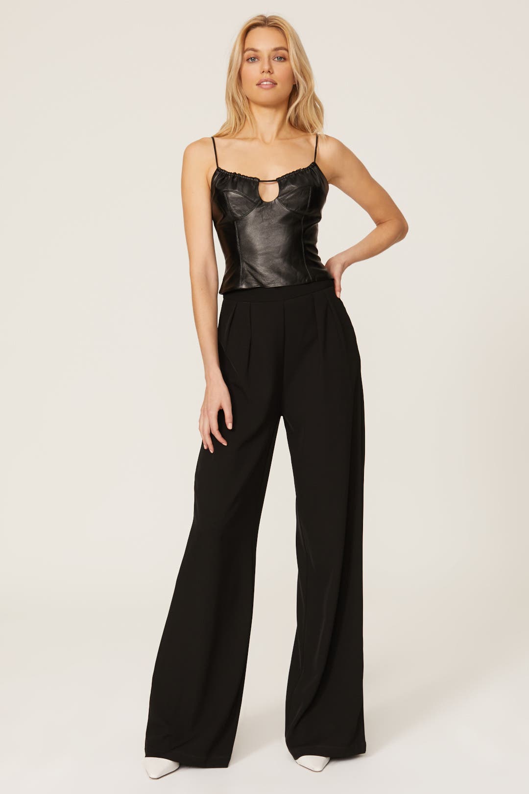 Pisa Faux Leather Top by Aya Muse | Rent the Runway