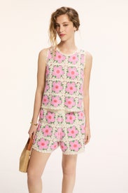 Crochet Flower Tank Top by CeCe