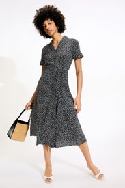 Open Neck Silk Shirt Dress by Club Monaco