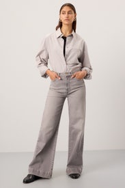 Ultra High Rise Grey Jeans by 7 For All Mankind