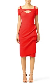 Red Jodilin Sheath by Chiara Boni La Petite Robe
