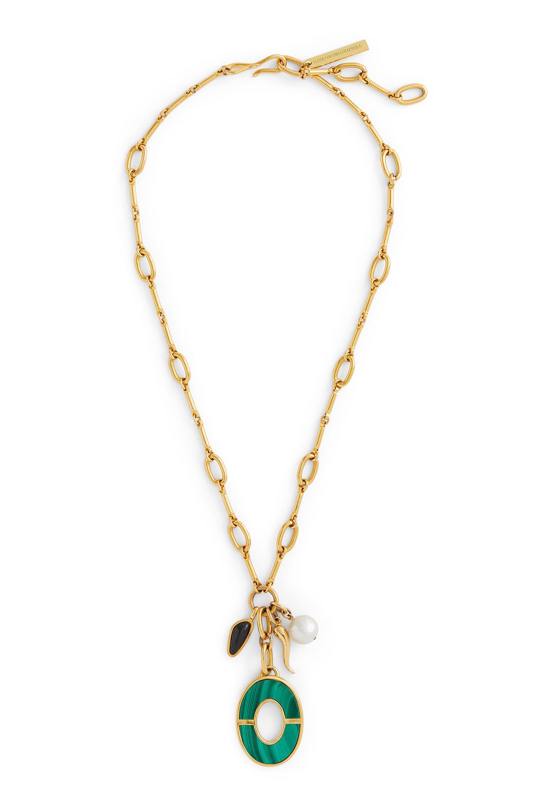 Malachite Symmetry Necklace by Lizzie Fortunato