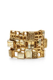 Gold Shadow Cuff by Oscar de la Renta