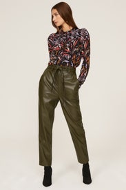 Green Faux Leather Pants by Peter Som x RTR