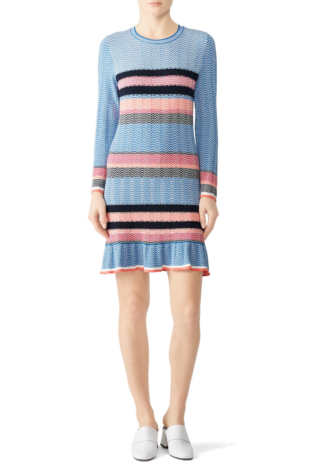 Riu Plaid tweed knit dress Rちゃん Plaid tweed nosleeve knit dress – Riu