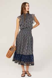 Navy Vine Dress by Area Stars