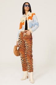 Jessie Tiger Print Jeans by House of Sunny