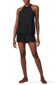 Black Halter Neck Romper by krisa