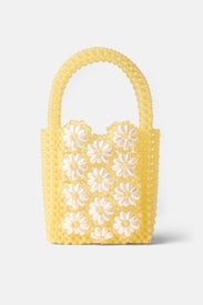 Yellow Daisy Beaded Mini Bag by Lele Sadoughi