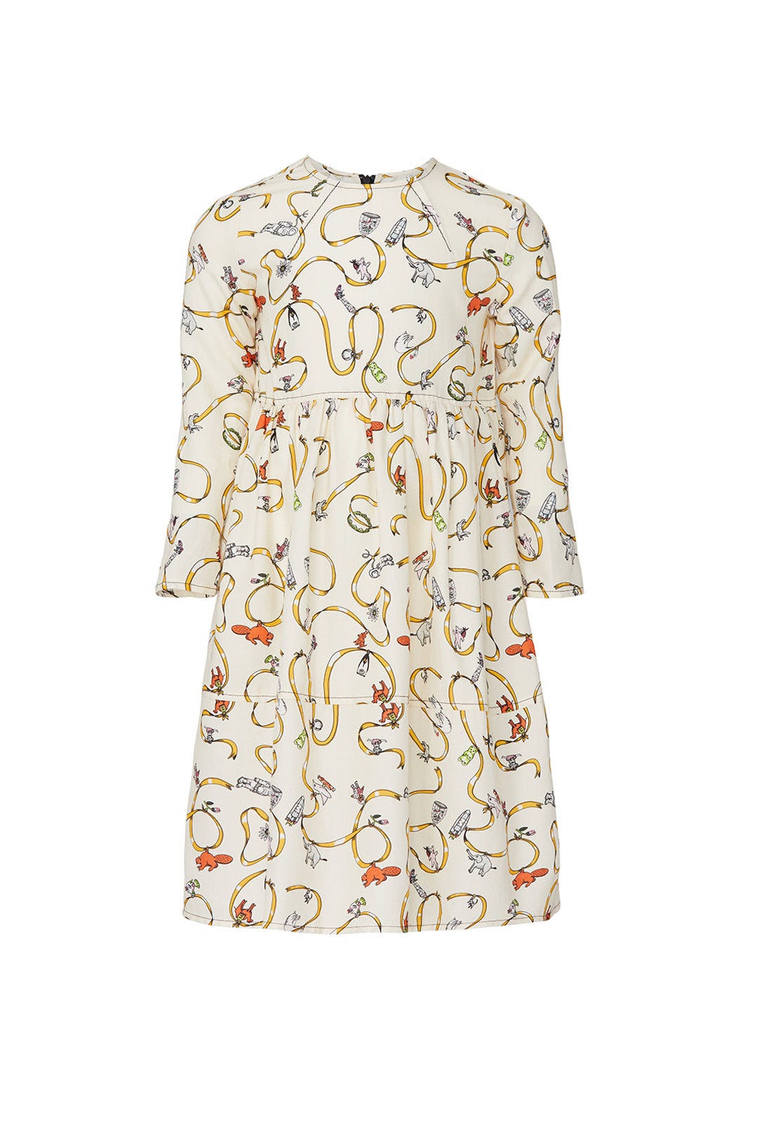 Kids Cream Animal Printed Dress by Marni Kids 0